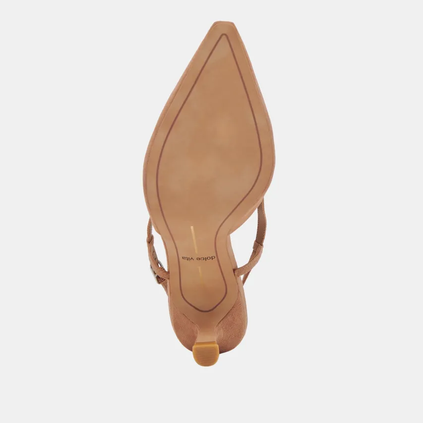 ODELA WIDE HEELS TOFFEE SUEDE^Dolce Vita Online