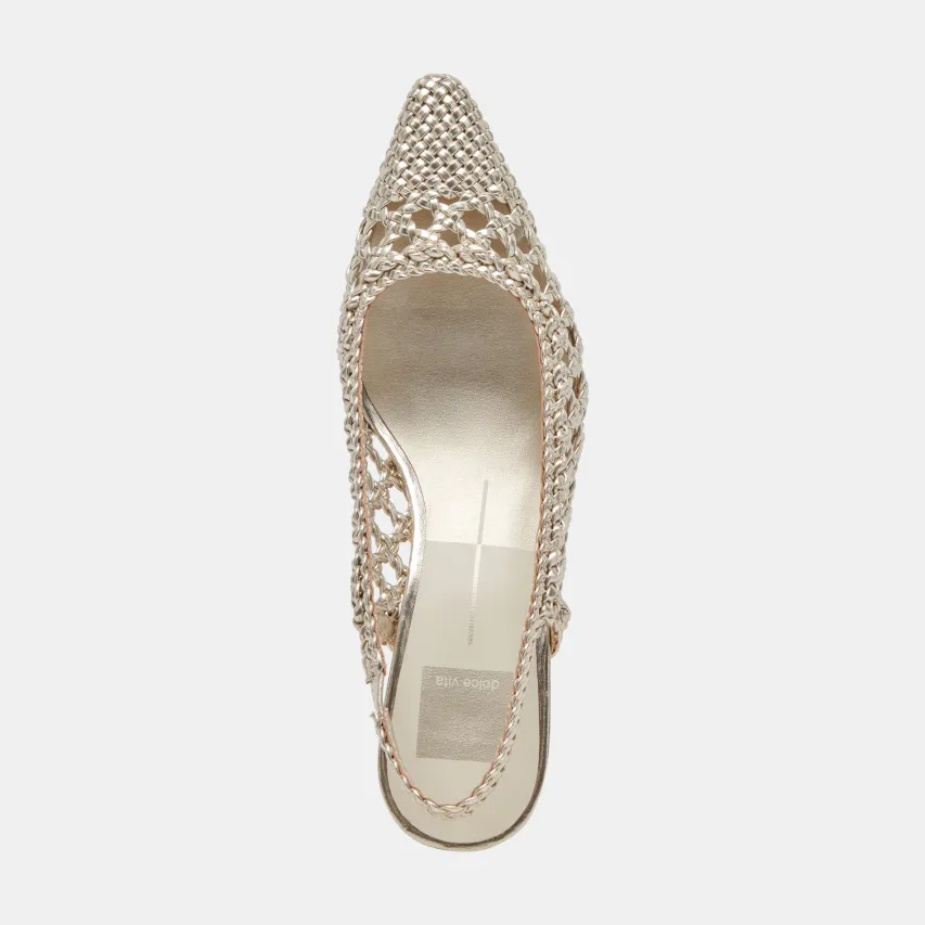 OLYMPA HEELS LIGHT GOLD METALLIC STELLA^Dolce Vita Sale
