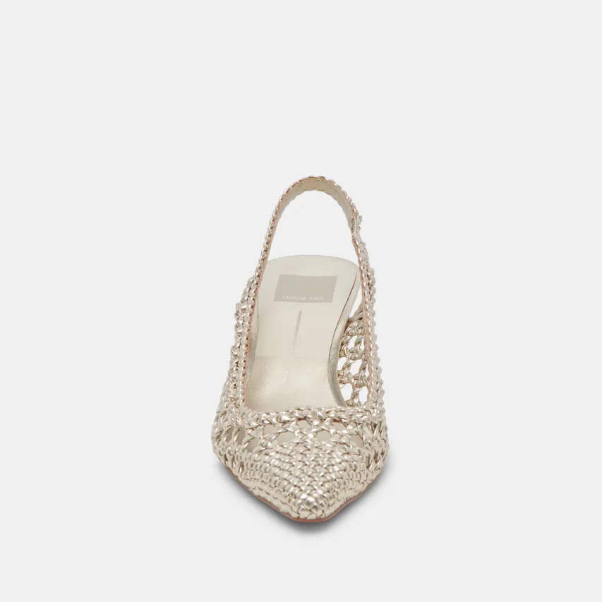 OLYMPA HEELS LIGHT GOLD METALLIC STELLA^Dolce Vita Sale