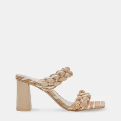 PAILY HEELS WHITE STRIPE FABRIC^Dolce Vita Fashion