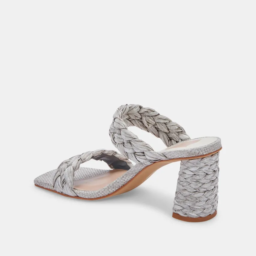 PAILY RAFFIA WIDES LIGHT GREY RAFFIA^Dolce Vita Discount