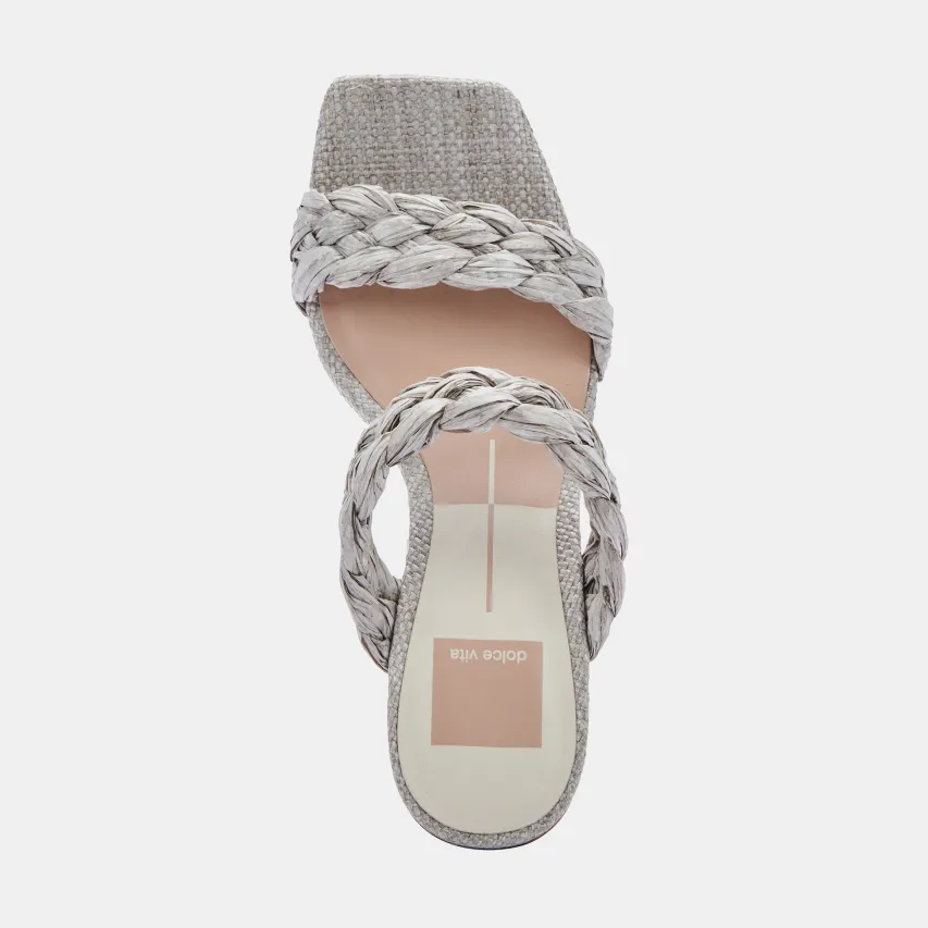 PAILY RAFFIA WIDES LIGHT GREY RAFFIA^Dolce Vita Discount