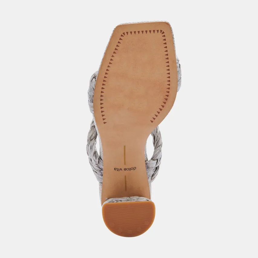 PAILY RAFFIA WIDES LIGHT GREY RAFFIA^Dolce Vita Discount