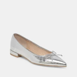 PALANI BALLET FLATS SILVER DISTRESSED LEATHER^Dolce Vita Online