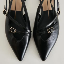 PAMLA FLATS BLACK CRINKLE PATENT^Dolce Vita Hot