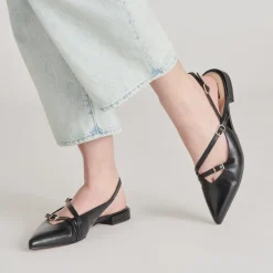 PAMLA FLATS BLACK CRINKLE PATENT^Dolce Vita Hot