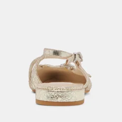 PAMLA FLATS PLATINUM DISTRESSED LEATHER^Dolce Vita Hot