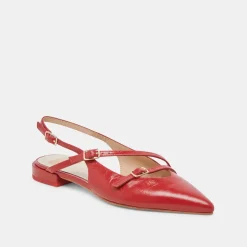 PAMLA FLATS RED CRINKLE PATENT^Dolce Vita Outlet