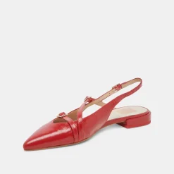 PAMLA FLATS RED CRINKLE PATENT^Dolce Vita Outlet