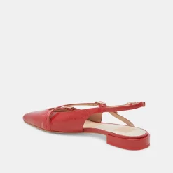 PAMLA FLATS RED CRINKLE PATENT^Dolce Vita Outlet