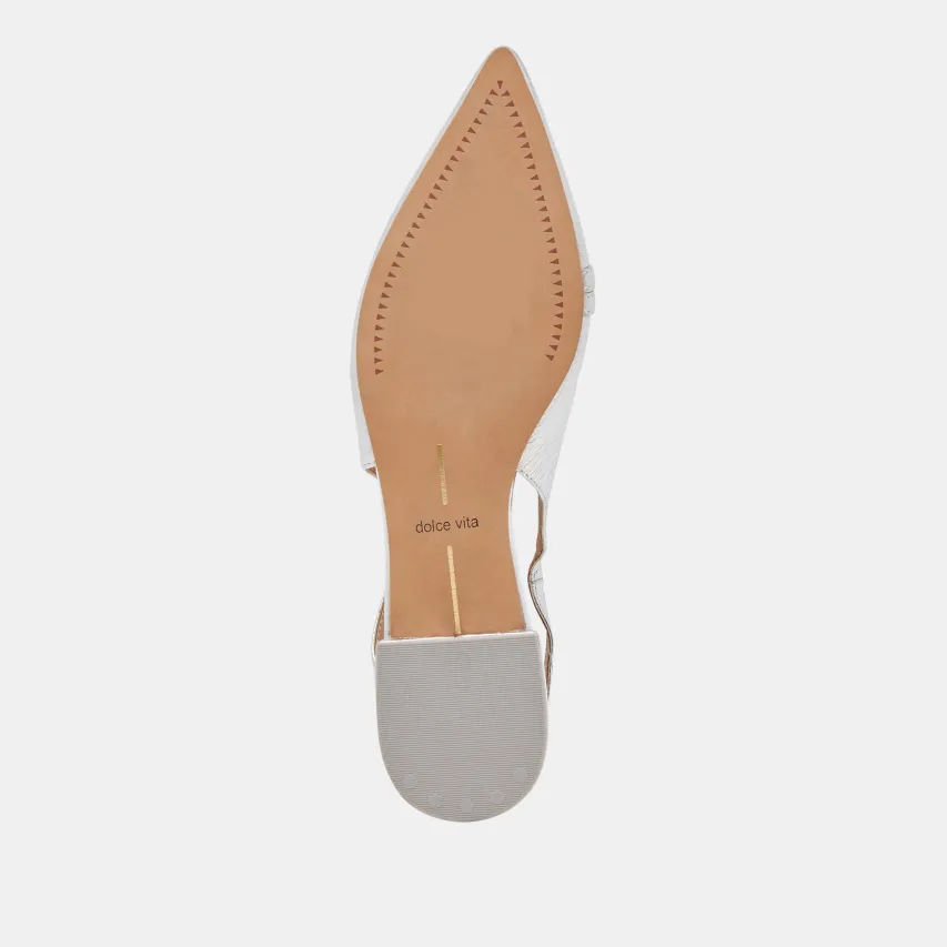 PAMLA FLATS SILVER CRINKLE PATENT^Dolce Vita Hot