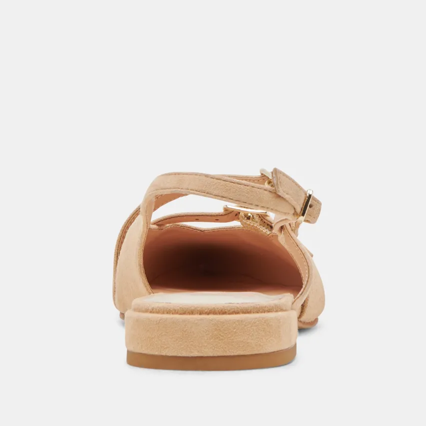 PAMLA FLATS TAN SUEDE^Dolce Vita Online
