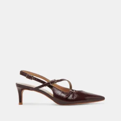 PAMLA MID HEELS CRANBERRY CRINKLE PATENT^Dolce Vita Outlet