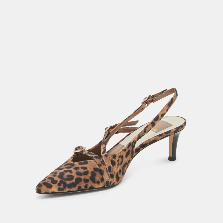 PAMLA MID HEELS LEOPARD SUEDE^Dolce Vita Fashion