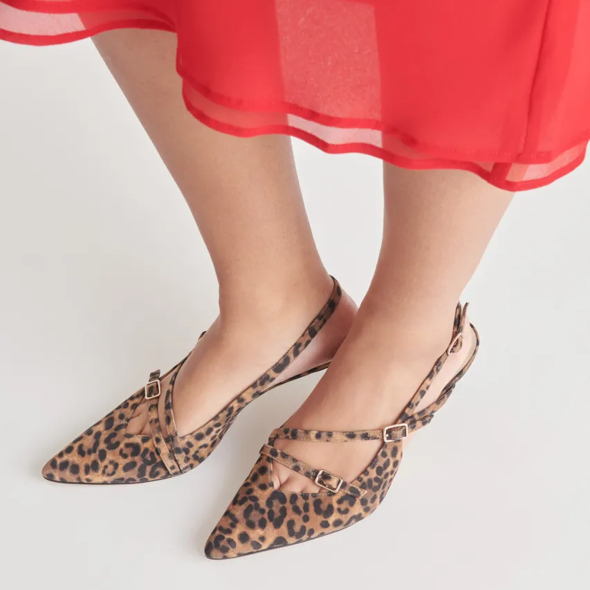PAMLA MID HEELS LEOPARD SUEDE^Dolce Vita Fashion