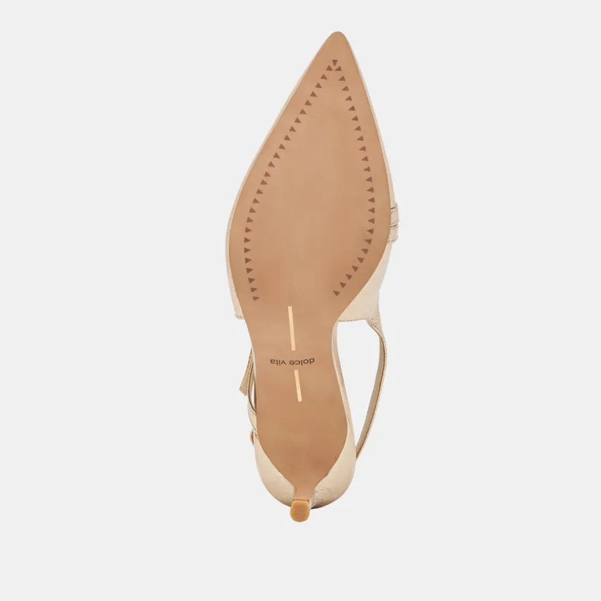 PAMLA MID HEELS LIGHT GOLD DISTRESSED LEATHER^Dolce Vita Hot