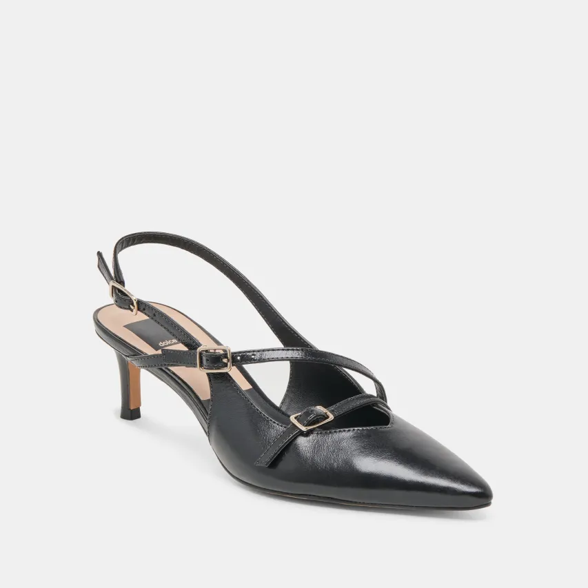 PAMLA MID HEELS MIDNIGHT CRINKLE PATENT^Dolce Vita Outlet
