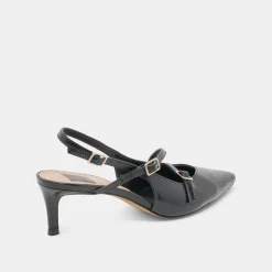 PAMLA MID HEELS MIDNIGHT CRINKLE PATENT^Dolce Vita Outlet