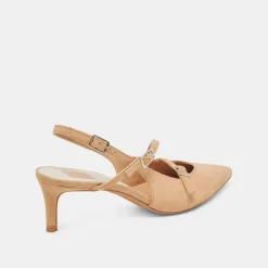 PAMLA MID HEELS TAN SUEDE^Dolce Vita Online