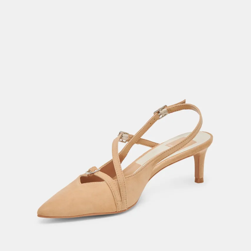 PAMLA MID HEELS TAN SUEDE^Dolce Vita Online