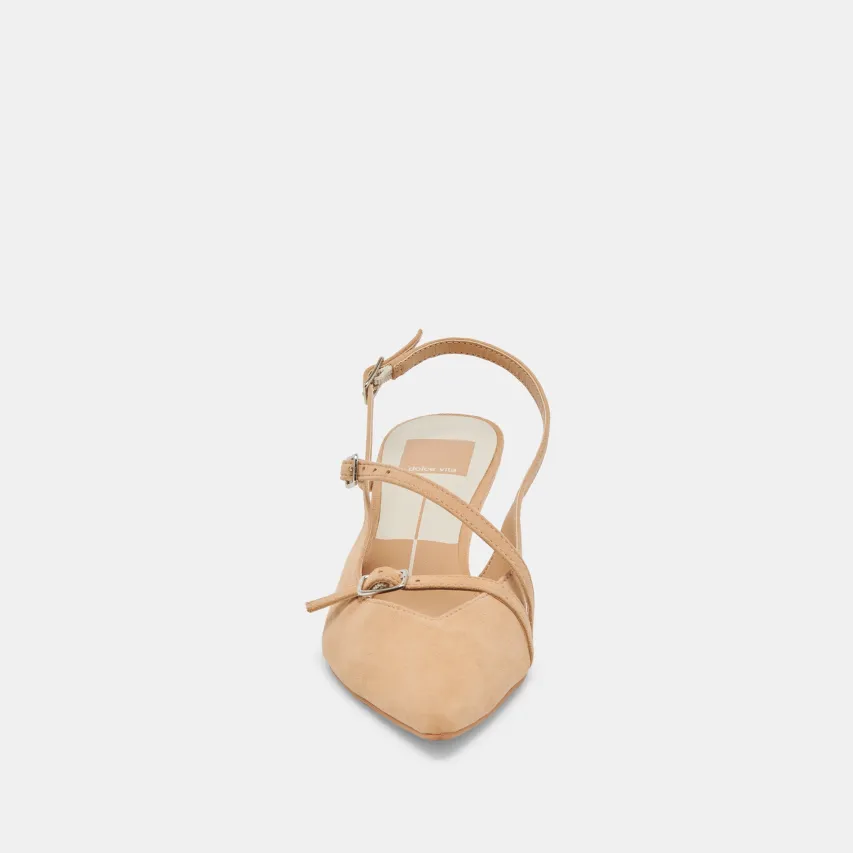 PAMLA MID HEELS TAN SUEDE^Dolce Vita Online