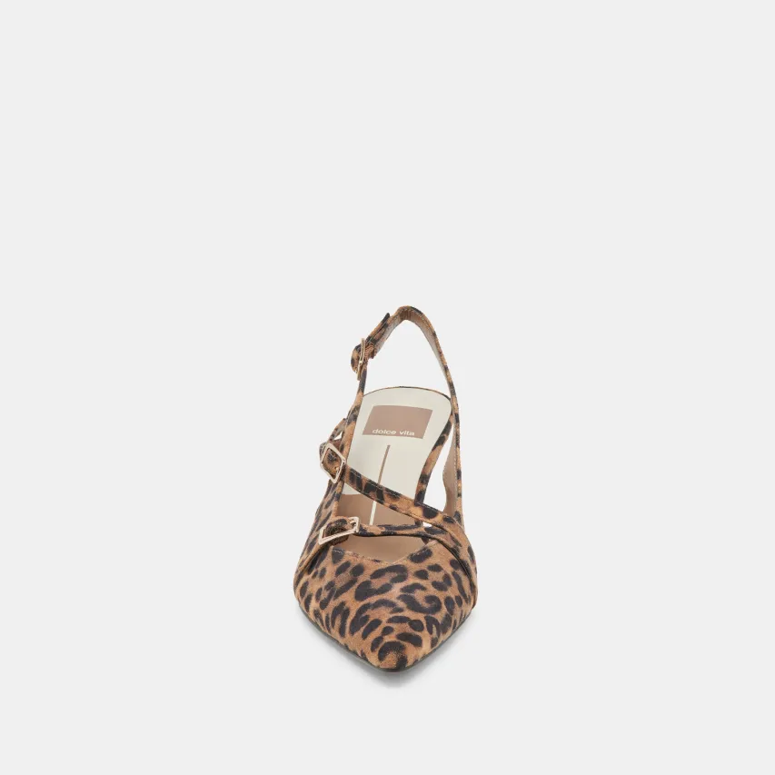 PAMLA MID WIDE HEELS LEOPARD SUEDE^Dolce Vita Outlet