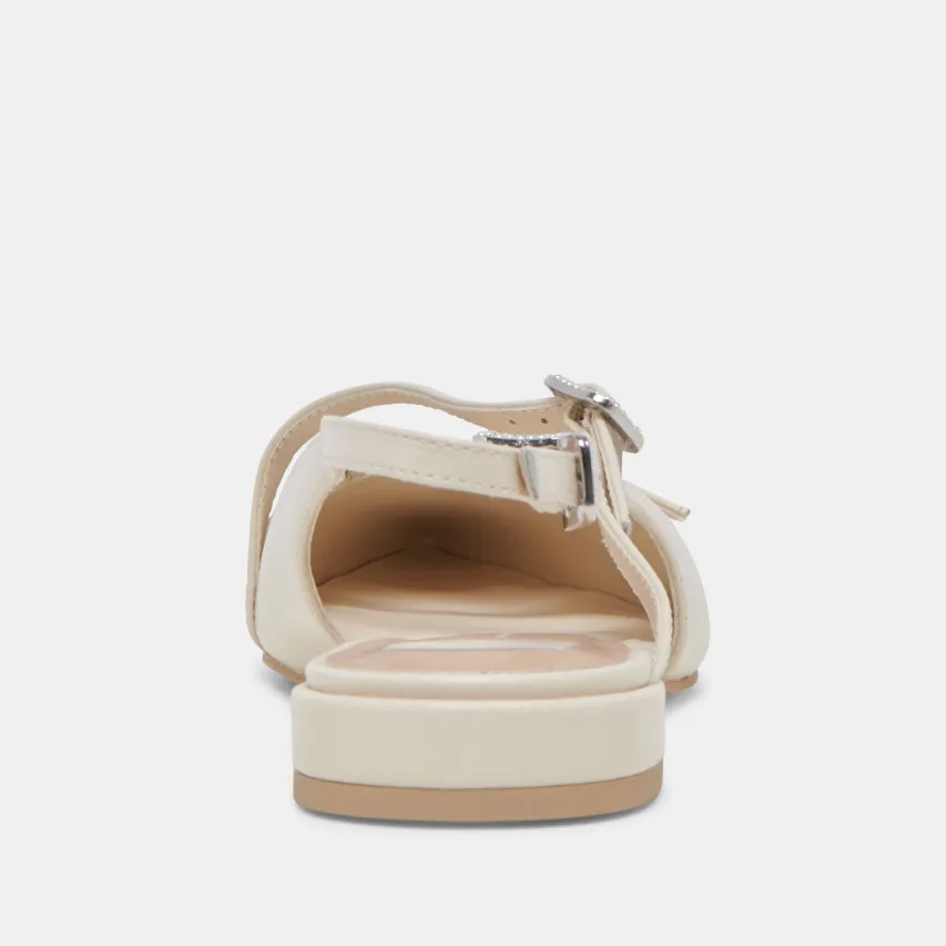 PAMLA PEARL FLATS IVORY CRINKLE PATENT^Dolce Vita Fashion