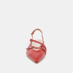 PAMLA WIDE FLATS RED CRINKLE PATENT^Dolce Vita Outlet
