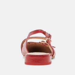 PAMLA WIDE FLATS RED CRINKLE PATENT^Dolce Vita Outlet