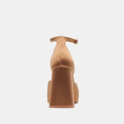 PANDRO HEELS MID BROWN SATIN^Dolce Vita Online