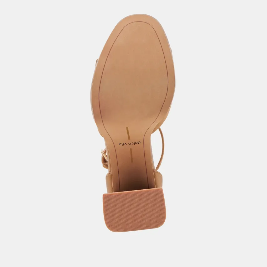 PANDRO HEELS MID BROWN SATIN^Dolce Vita Online