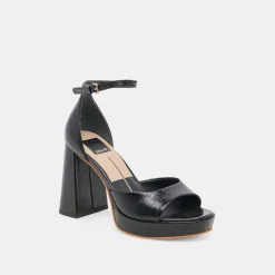 PANDRO HEELS MIDNIGHT CRINKLE PATENT^Dolce Vita Discount