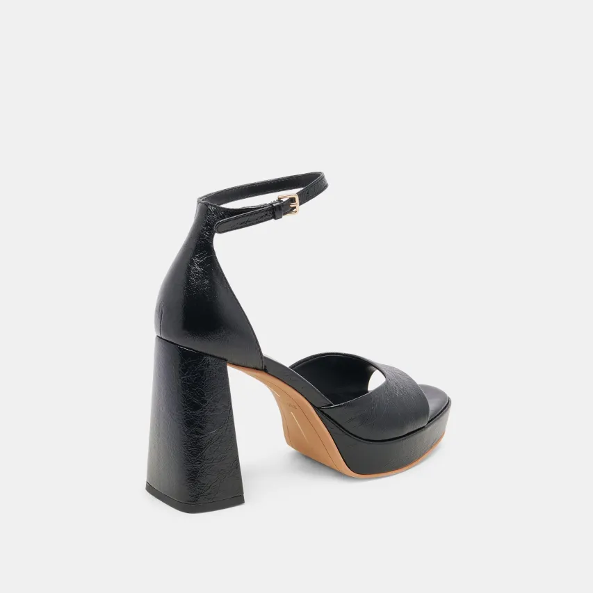 PANDRO HEELS MIDNIGHT CRINKLE PATENT^Dolce Vita Discount