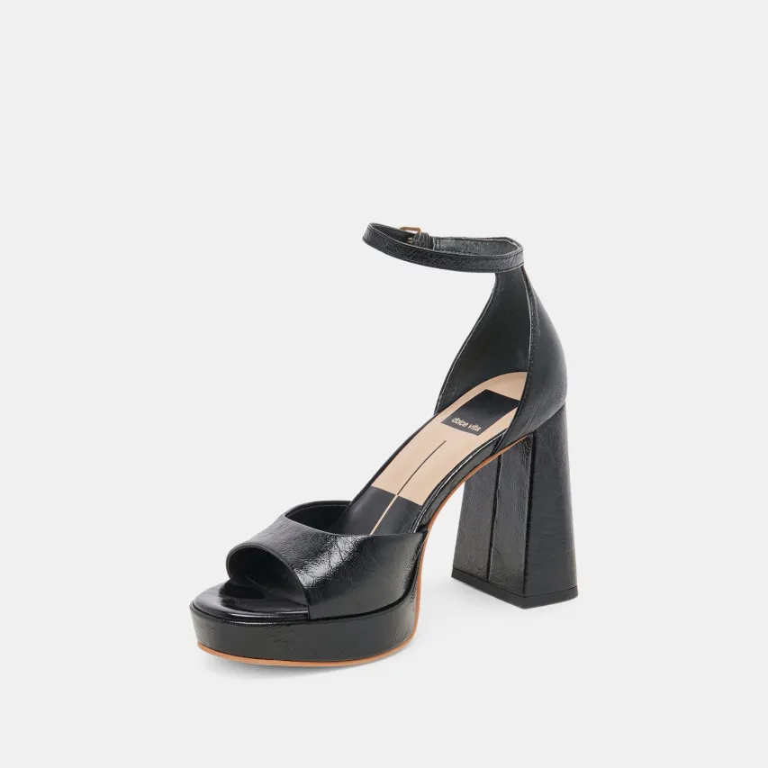 PANDRO HEELS MIDNIGHT CRINKLE PATENT^Dolce Vita Discount