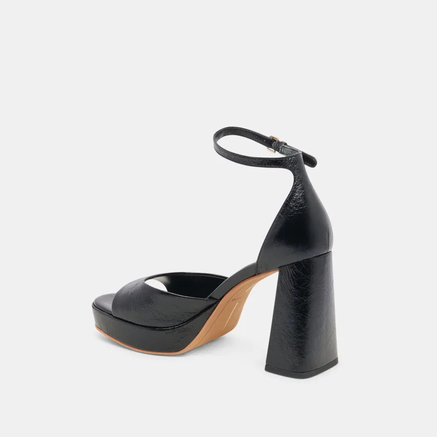 PANDRO HEELS MIDNIGHT CRINKLE PATENT^Dolce Vita Discount