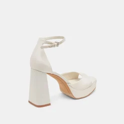 PANDRO HEELS WHITE SATIN^Dolce Vita Best