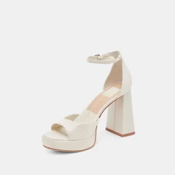 PANDRO HEELS WHITE SATIN^Dolce Vita Best