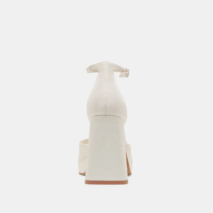 PANDRO HEELS WHITE SATIN^Dolce Vita Best