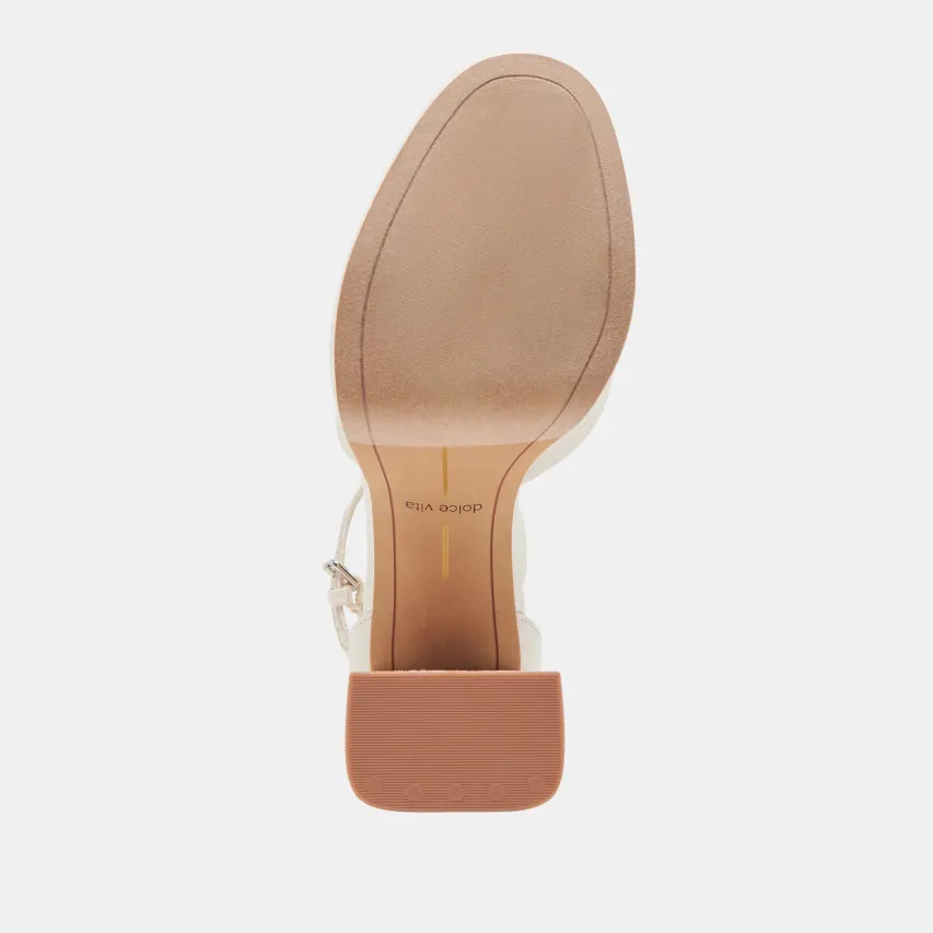 PANDRO HEELS WHITE SATIN^Dolce Vita Best
