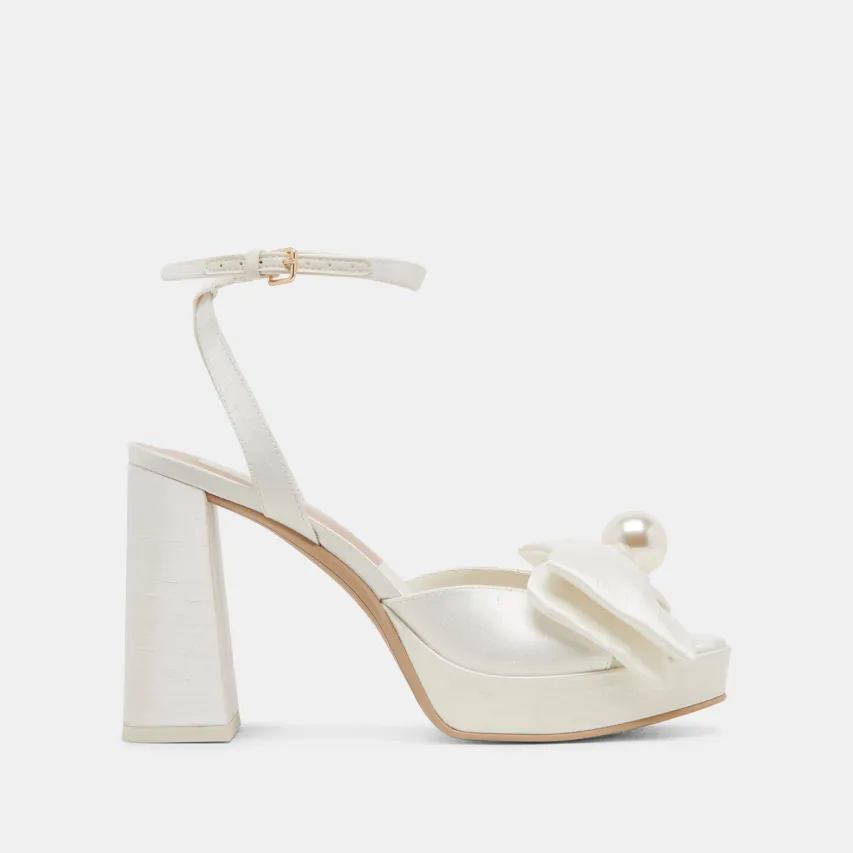 PATTON HEELS IVORY SATIN^Dolce Vita Best