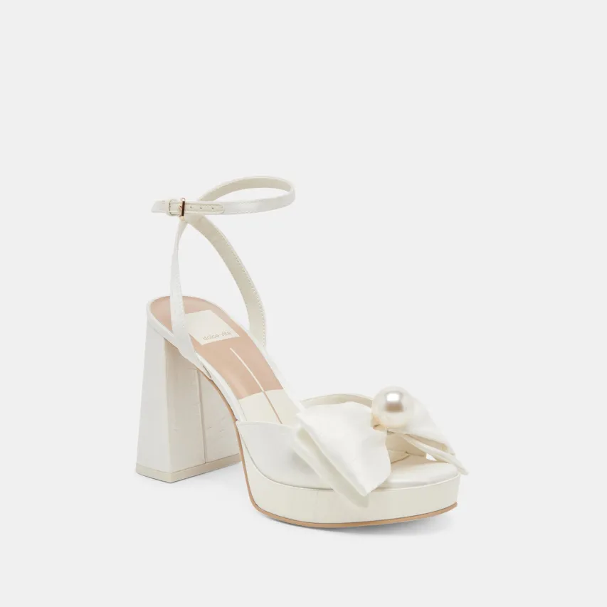 PATTON HEELS IVORY SATIN^Dolce Vita Best