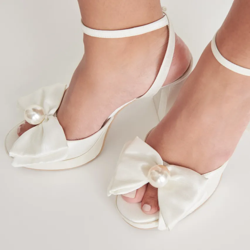 PATTON HEELS IVORY SATIN^Dolce Vita Best