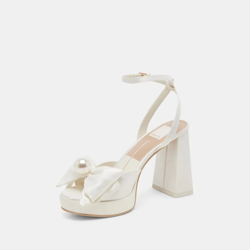 PATTON HEELS IVORY SATIN^Dolce Vita Best