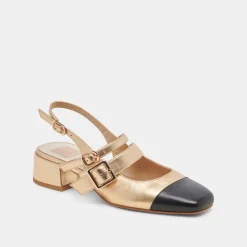 PATZY HEELS GOLD MULTI LEATHER^Dolce Vita Discount