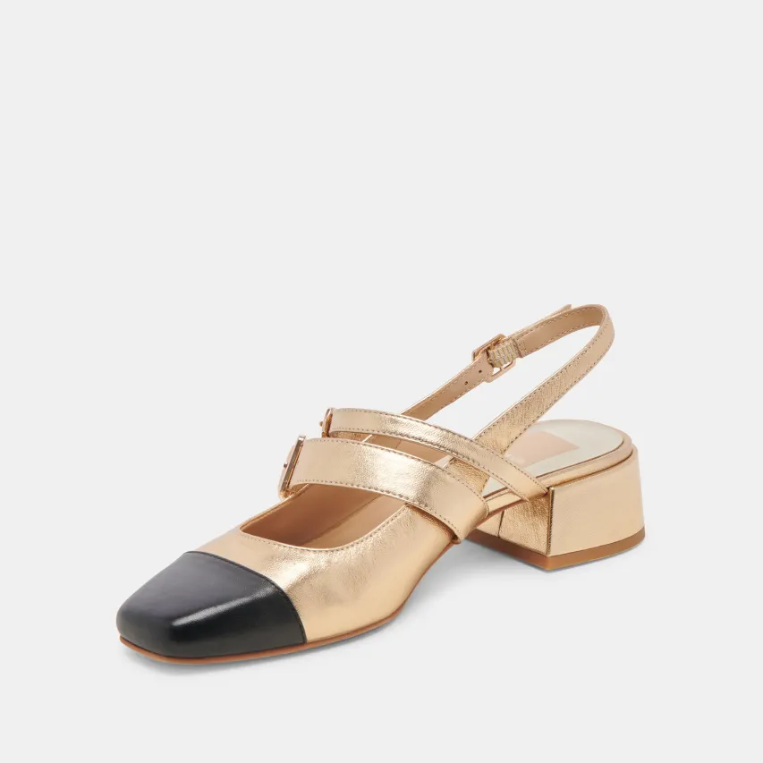 PATZY HEELS GOLD MULTI LEATHER^Dolce Vita Discount