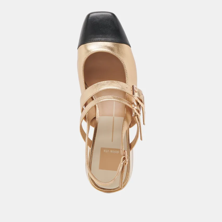 PATZY HEELS GOLD MULTI LEATHER^Dolce Vita Discount