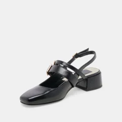 PATZY HEELS MIDNIGHT CRINKLE PATENT LEATHER^Dolce Vita Hot