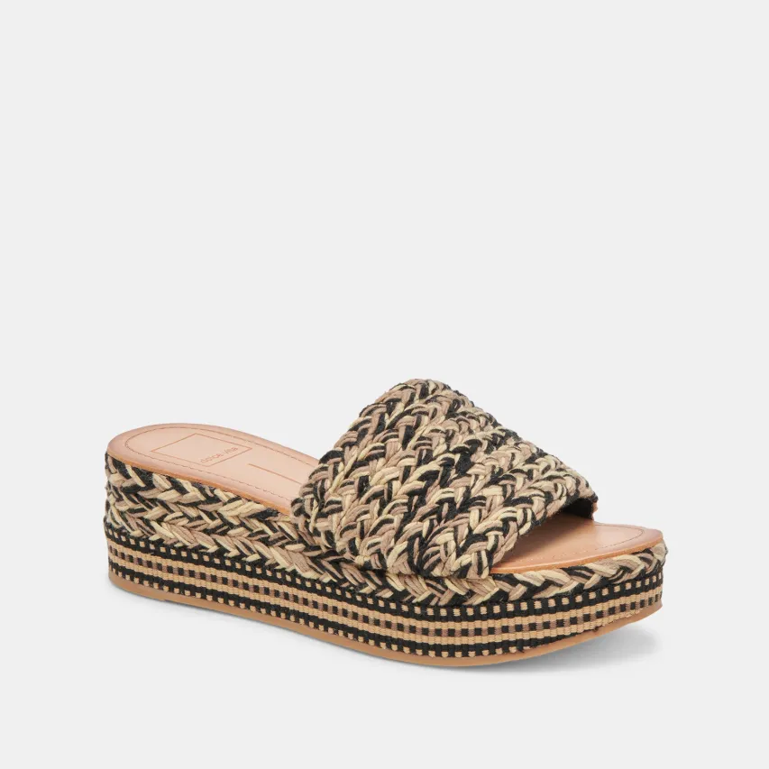 PAZLI SANDALS BLACK MULTI WOVEN^Dolce Vita Outlet