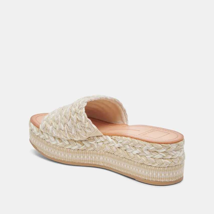 PAZLI SANDALS IVORY MULTI WOVEN^Dolce Vita Clearance