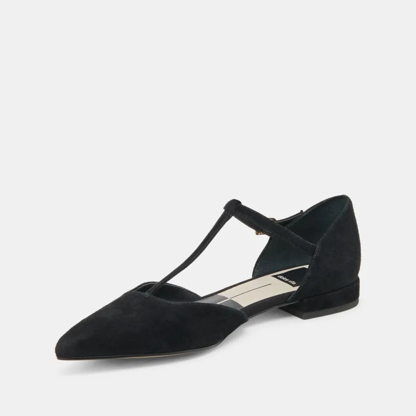 PEATY FLATS ONYX SUEDE^Dolce Vita Discount